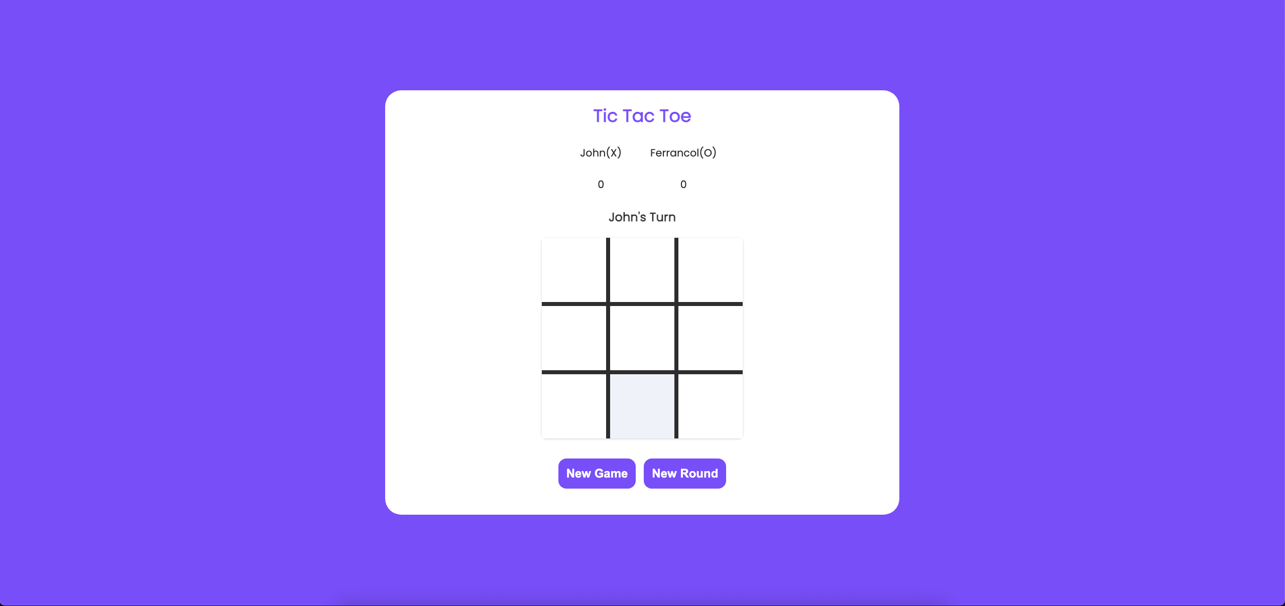 Tic Tac Toe Project